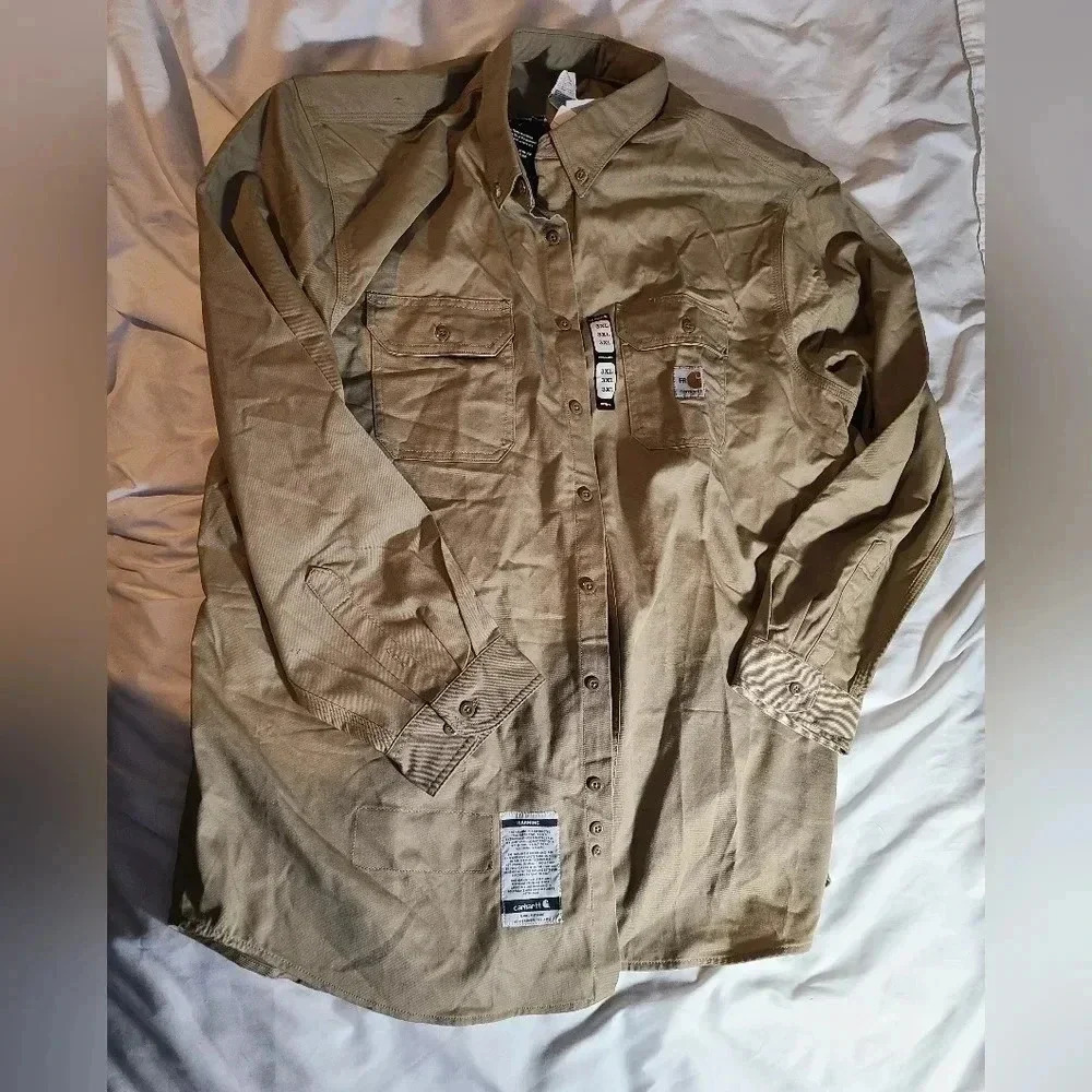 Mens 3xl Carhartt fire resistant button down